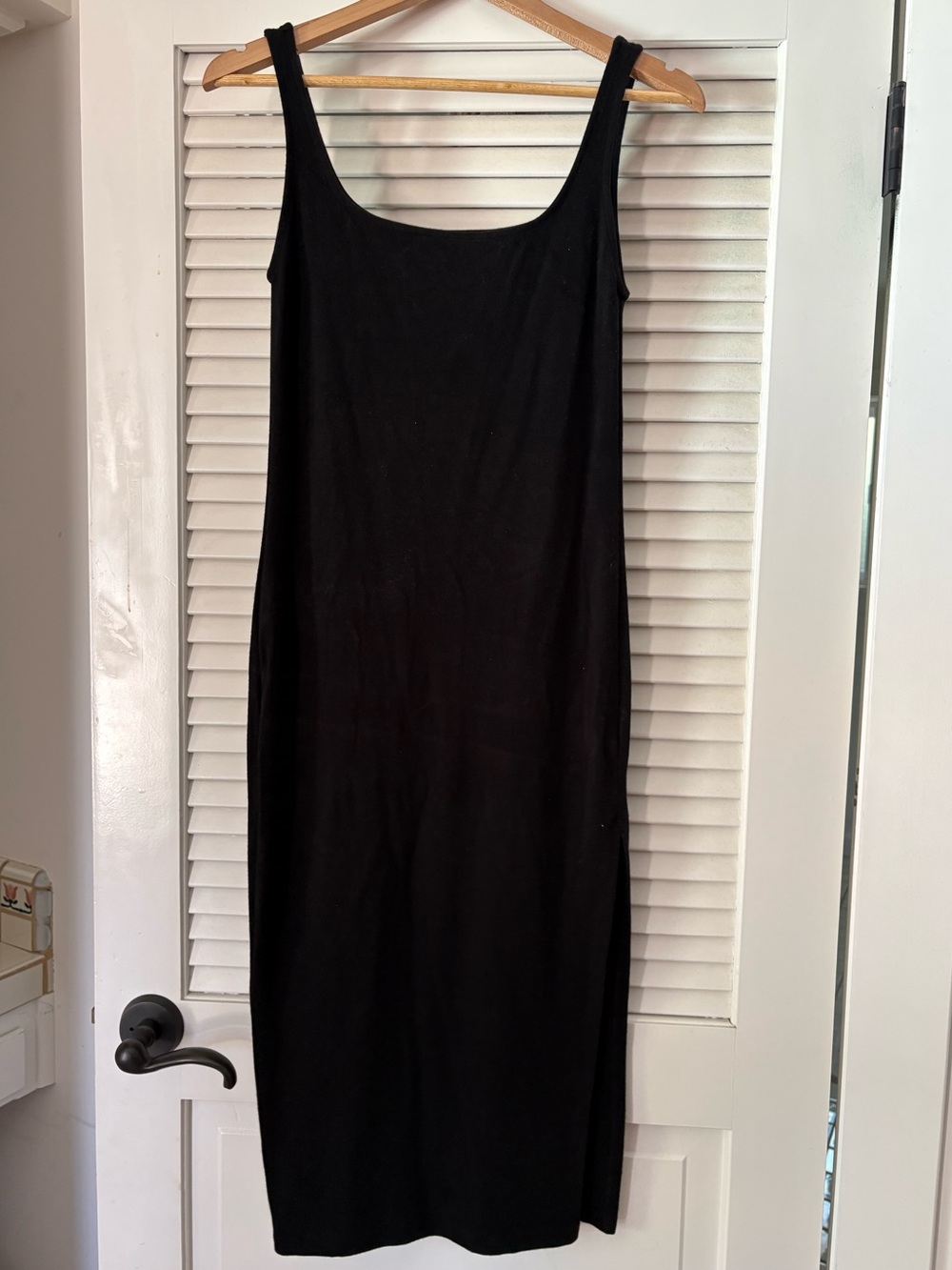 Classic Black Tank Midi Dress - Women size small